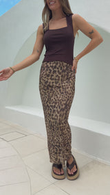 Taj Maxi Skirt - Leopard Print