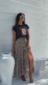 Gia Maxi Skirt - Leopard Print