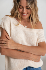 Avalon Off-The-Shoulder Top - Ivory Cream