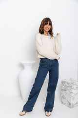 Jayla Knit Cardigan - Cream Marle