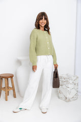 Jayla Knit Cardigan - Pistachio Marle