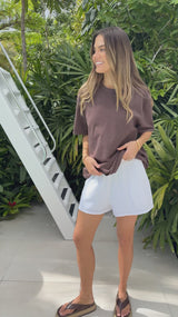 Brooklyn Cotton Shorts - White