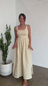 Kiara Midi Dress - Sand