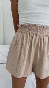 Koa Cotton Shorts - Beige
