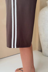 Spencer Tailored Stripe Bermuda Shorts - Chocolate