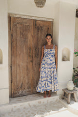 Canaria Maxi Dress - Blue Palm - The Self Styler