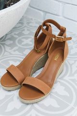 Reign Leather Wedge Heel - Tan - Siren Shoes - The Self Styler