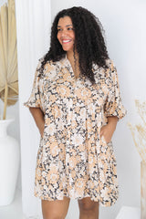 Carla Boho Dress - Vintage Cream Floral - The Self Styler