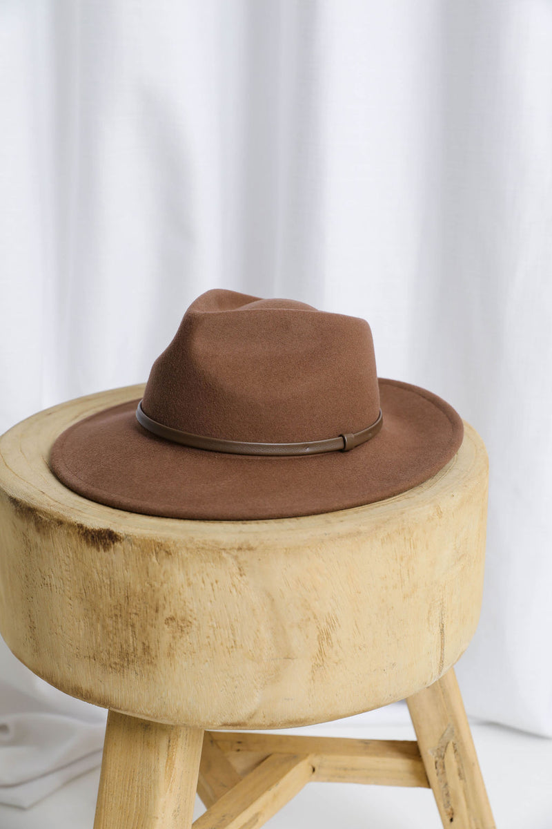 Elka Wool Fedora Hat - Chocolate - The Self Styler