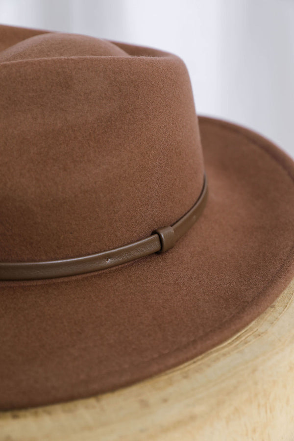 Elka Wool Fedora Hat - Chocolate - The Self Styler