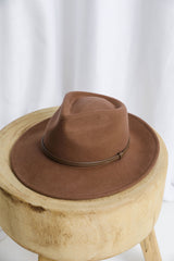 Elka Wool Fedora Hat - Chocolate - The Self Styler