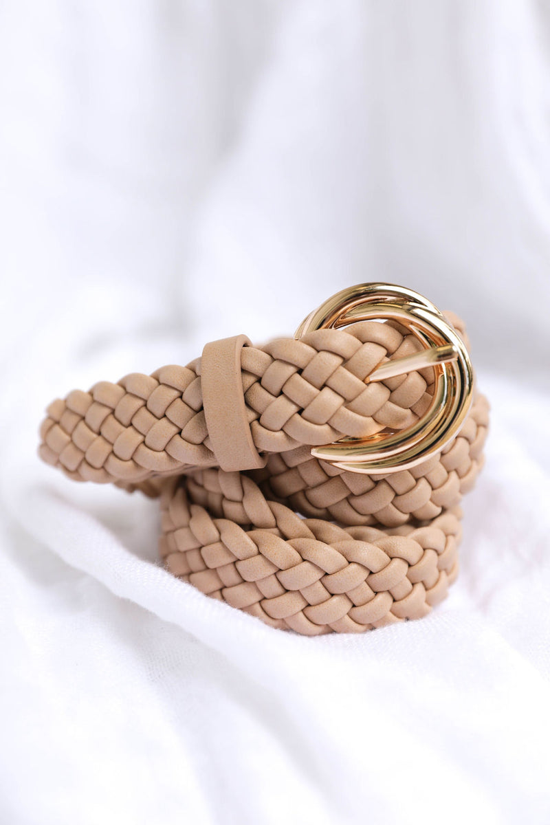 Celeste Plaited Belt - Nude - The Self Styler