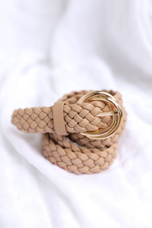 Celeste Plaited Belt - Nude - The Self Styler