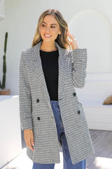 Valentina Coat - Black and White - The Self Styler