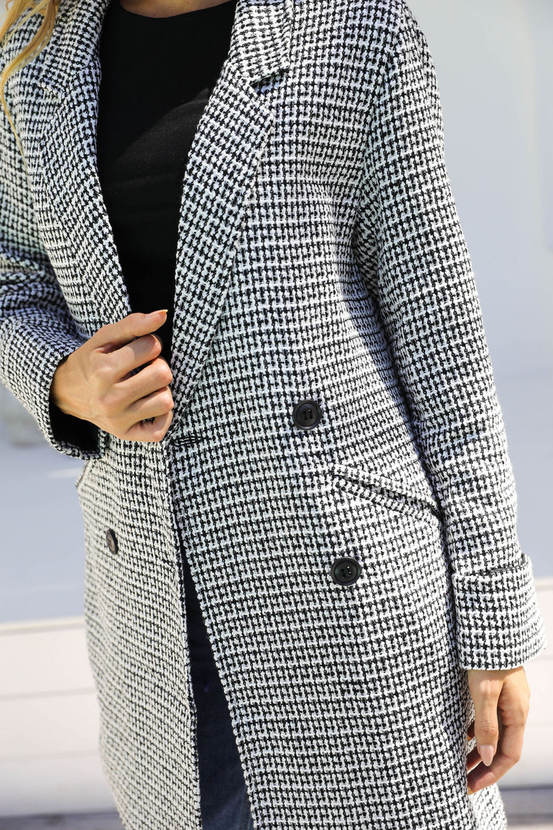 Valentina Coat - Black and White - The Self Styler