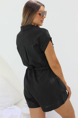 Koah Safari Playsuit - Black - The Self Styler