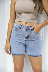 1 MADDISON DENIM SHORTS - LIGHT WASH - The Self Styler