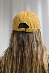 Mars Vintage Wash Sports Cap - Mustard - The Self Styler