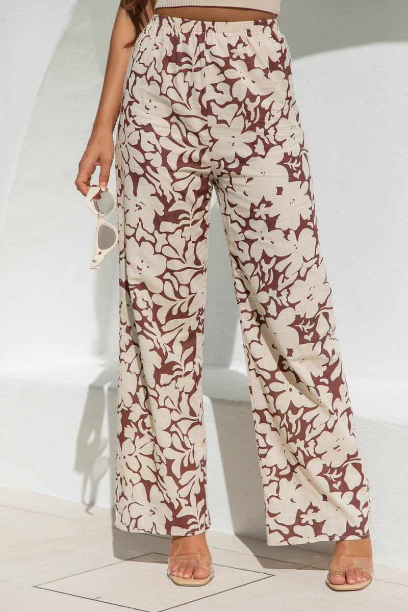 Oak Cotton Pant - Choc Truffle - Ti Amo - The Self Styler - The Self Styler