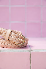 Kellie Plaited Belt - Nude - The Self Styler
