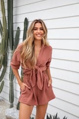 Silas Cheesecloth Cotton Shirt - Mocha Mousse - The Self Styler