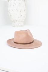 1 ELKA WOOL FEDORA HAT - CAMEL - The Self Styler