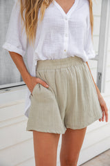 Brooklyn Cotton Shorts - Seagrass Green - The Self Styler - The Self Styler