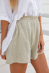 Brooklyn Cotton Shorts - Seagrass Green - The Self Styler - The Self Styler