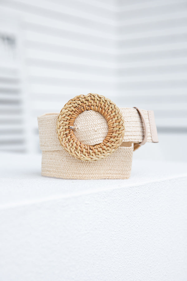 WAIKIKI ROUND BUCKLE BELT - The Self Styler