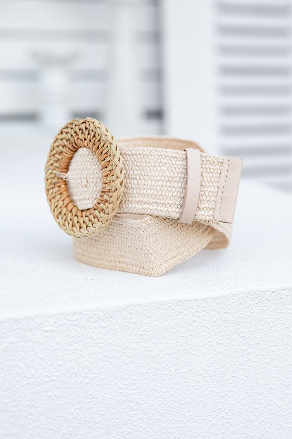 WAIKIKI ROUND BUCKLE BELT - The Self Styler